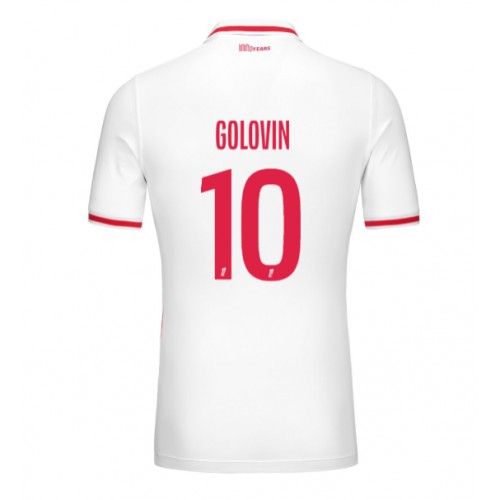 Fotbalové Dres AS Monaco Aleksandr Golovin #10 Domácí 2024-25 Krátký Rukáv